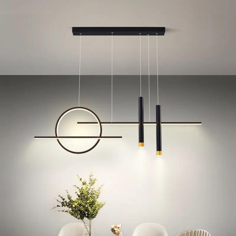 Modern LED Pendant Lights for Living Dining Room Hanging Lamp Home Restaurant Kitchen Decor Ceiling Chandeliers Suspension Gold