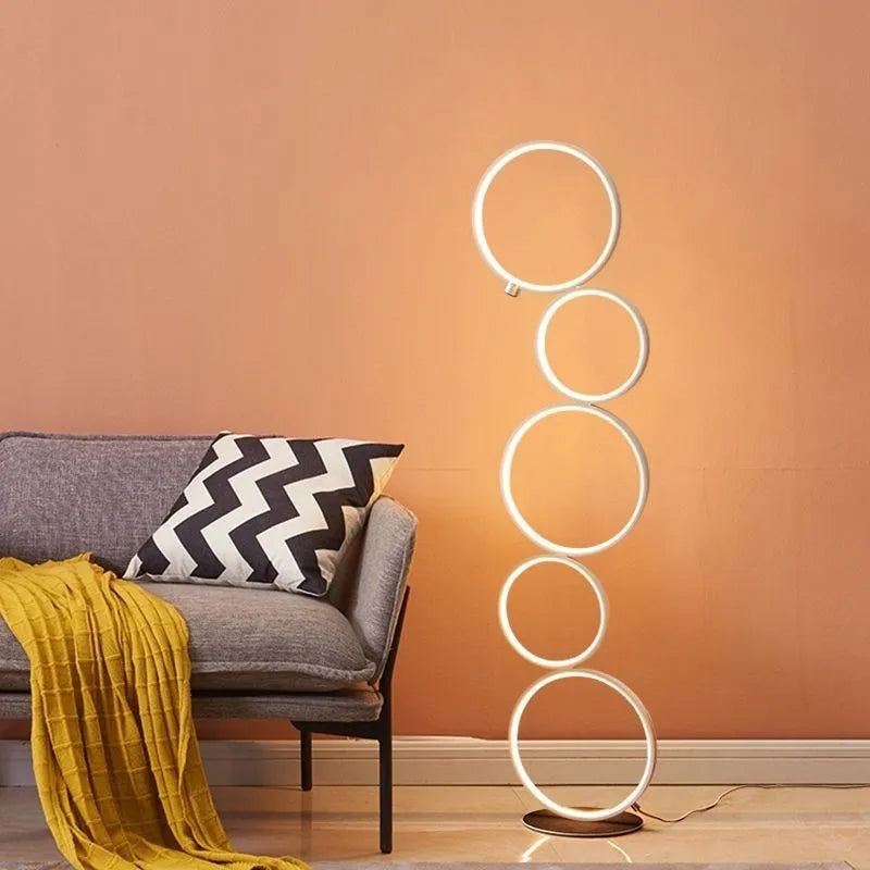 Modern LED Strip Floor Lamp For Bedroom Bedside Living Room Sofa Ambiance Vertical Table Lamp Study Reading Lights Fixtures