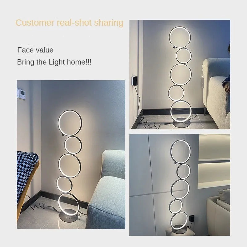 Modern LED Strip Floor Lamp For Bedroom Bedside Living Room Sofa Ambiance Vertical Table Lamp Study Reading Lights Fixtures