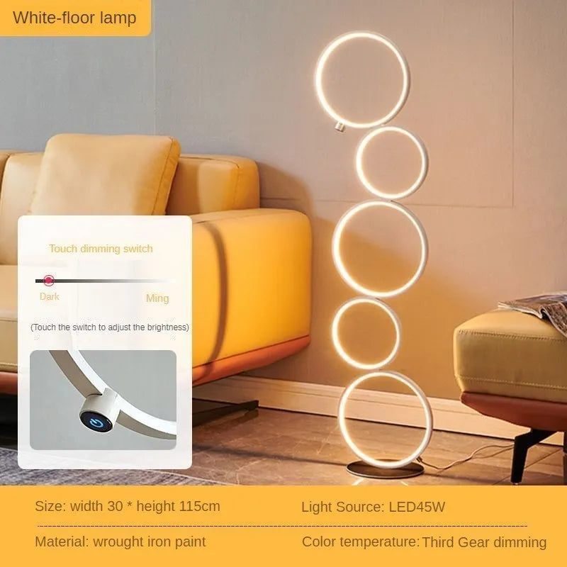 Modern LED Strip Floor Lamp For Bedroom Bedside Living Room Sofa Ambiance Vertical Table Lamp Study Reading Lights Fixtures