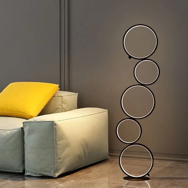 Modern LED Strip Floor Lamp For Bedroom Bedside Living Room Sofa Ambiance Vertical Table Lamp Study Reading Lights Fixtures