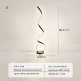 Modern LED Strip Floor Lamp Minimalist Bedroom Bedside Black White Floating Light Living Room Sofa Study Reading Lights Fixtures