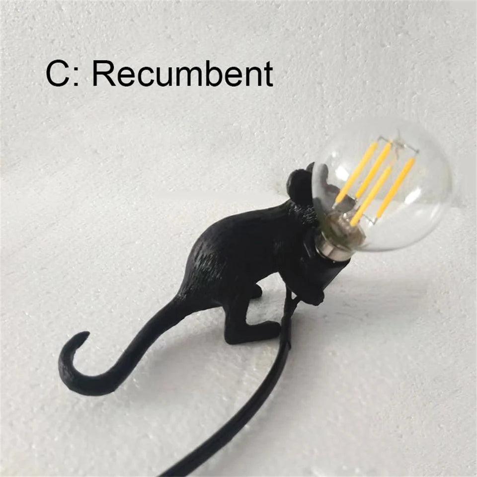 Modern LED Table Lights Resin Animal Rat Cat Squirrel LED Night Lights Mouse Table Lamps Home Decor Desk Lamp Lighting Fixtures