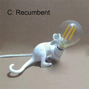 Modern LED Table Lights Resin Animal Rat Cat Squirrel LED Night Lights Mouse Table Lamps Home Decor Desk Lamp Lighting Fixtures