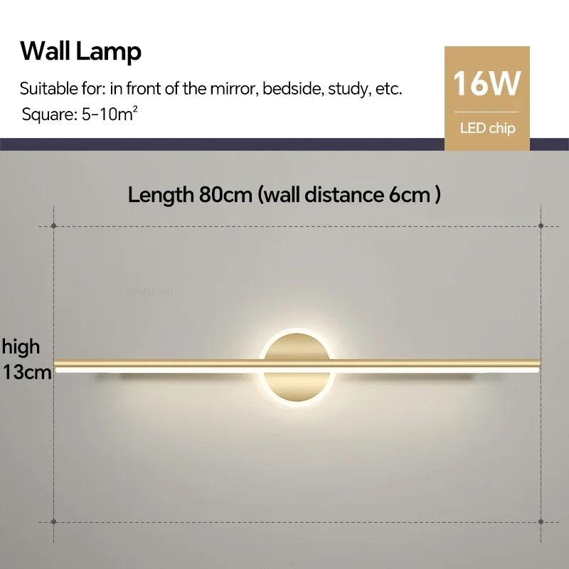 Modern LED Wall Lamp Bathroom Mirror Lamp Makeup Lamp For Living Room Bedroom Interior Decor Lighting Fixture Wall Sconce Luster