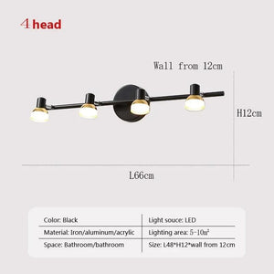 Modern LED Wall Lamp Mirror Headlight For Bathroom Bedroom Home Decor Fixtures Makeup Lustre Simple Wall Sconce AC 110V220V