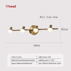 Modern LED Wall Lamp Mirror Headlight For Bathroom Bedroom Home Decor Fixtures Makeup Lustre Simple Wall Sconce AC 110V220V