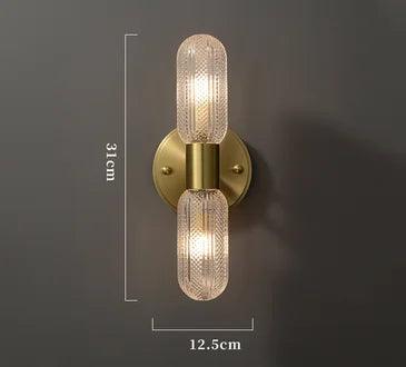 Modern LED Wall Lamp Stylish Gold Pipe Acrylic Lampshade for Living Room Corridor Bedroom Sconces Light Fixture 21/42/47/72 CM