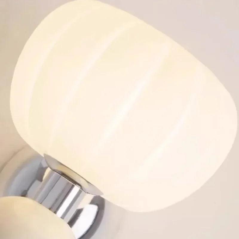 Modern LED Wall Lamps Cream Breeze Pumpkin Sconces G9 Bulb For Bedroom Bedsides Study Living Room Hallway Dining Room Lighting