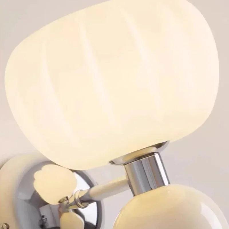 Modern LED Wall Lamps Cream Breeze Pumpkin Sconces G9 Bulb For Bedroom Bedsides Study Living Room Hallway Dining Room Lighting