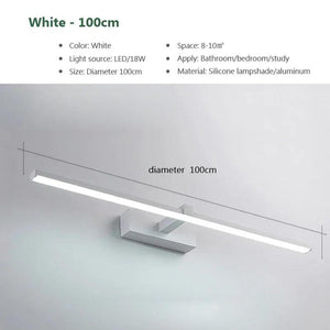 Modern LED Wall Light Bathroom Hardwares Wall Lamp Three Colors Lights Aluminum Led Bathroom Bath Mirror Line Lamp