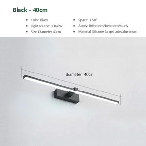 Modern LED Wall Light Bathroom Hardwares Wall Lamp Three Colors Lights Aluminum Led Bathroom Bath Mirror Line Lamp