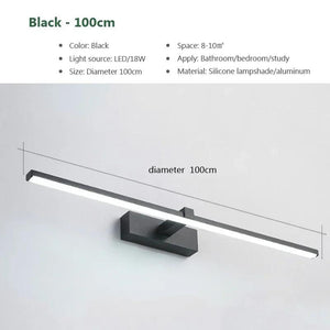 Modern LED Wall Light Bathroom Hardwares Wall Lamp Three Colors Lights Aluminum Led Bathroom Bath Mirror Line Lamp