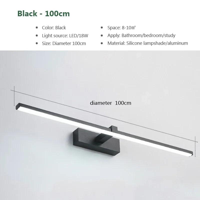 Modern LED Wall Light Bathroom Hardwares Wall Lamp Three Colors Lights Aluminum Led Bathroom Bath Mirror Line Lamp