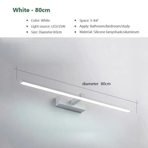 Modern LED Wall Light Bathroom Hardwares Wall Lamp Three Colors Lights Aluminum Led Bathroom Bath Mirror Line Lamp