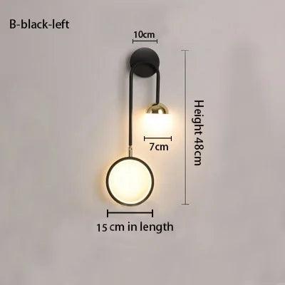 Modern Led Interior Wall Light Headboards Round Ball Background Wall Lamp Aisle Living Room Nordic Creative Decoration WallLamps