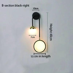 Modern Led Interior Wall Light Headboards Round Ball Background Wall Lamp Aisle Living Room Nordic Creative Decoration WallLamps