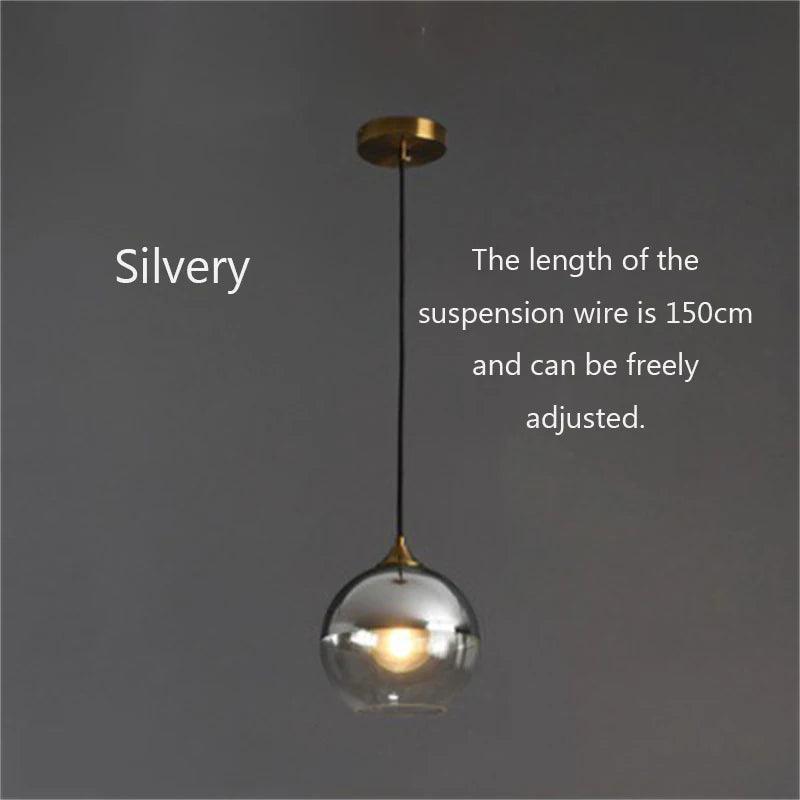 Modern Led Pendant Lamp Nordic Restaurant Bar Glass Pendant Lights for Living Room Fixtures Home Decor Bedroom Bedside Lighting