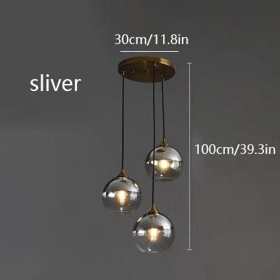 Modern Led Pendant Lamp Nordic Restaurant Bar Glass Pendant Lights for Living Room Fixtures Home Decor Bedroom Bedside Lighting