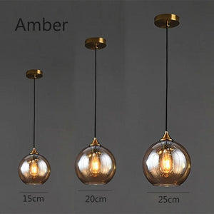 Modern Led Pendant Lamp Nordic Restaurant Bar Glass Pendant Lights for Living Room Fixtures Home Decor Bedroom Bedside Lighting