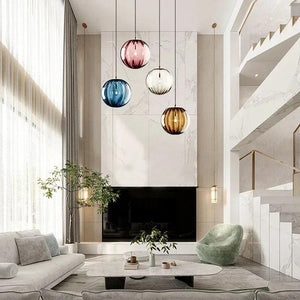 Modern Led Pendant Light Nordic Glass Ball Hanglamp For Bedroom Dining Room Bar Decor Loft Luminaire Suspension Kitchen Fixtures