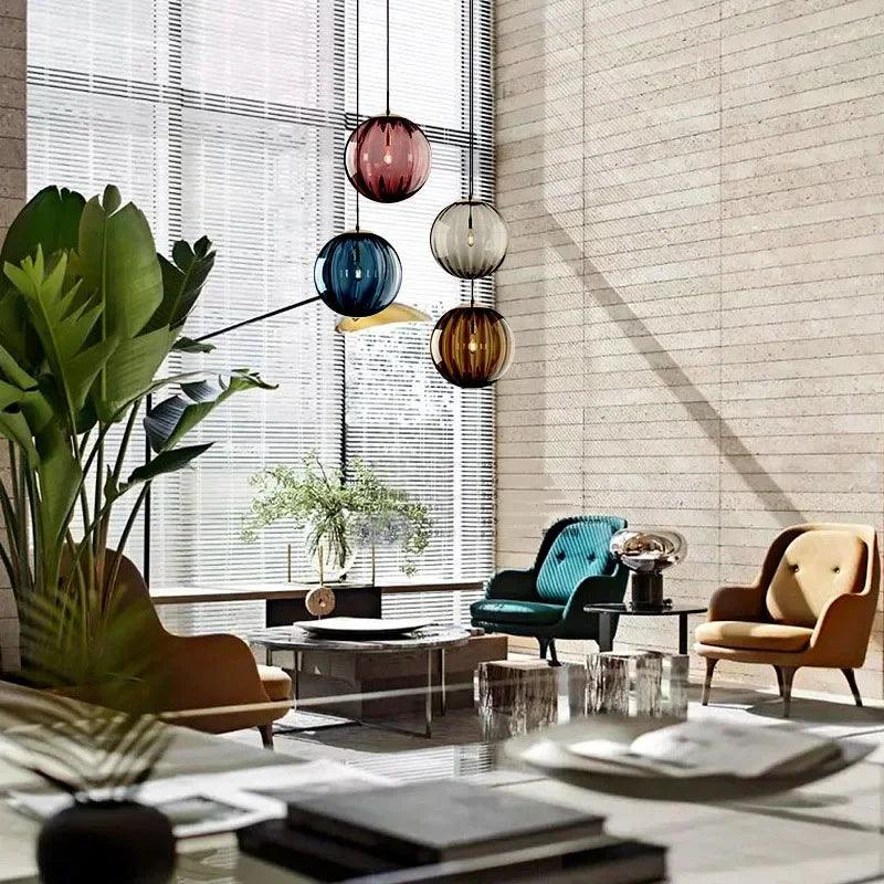 Modern Led Pendant Light Nordic Glass Ball Hanglamp For Bedroom Dining Room Bar Decor Loft Luminaire Suspension Kitchen Fixtures