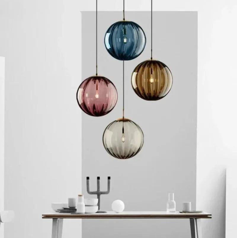 Modern Led Pendant Light Nordic Glass Ball Hanglamp For Bedroom Dining Room Bar Decor Loft Luminaire Suspension Kitchen Fixtures