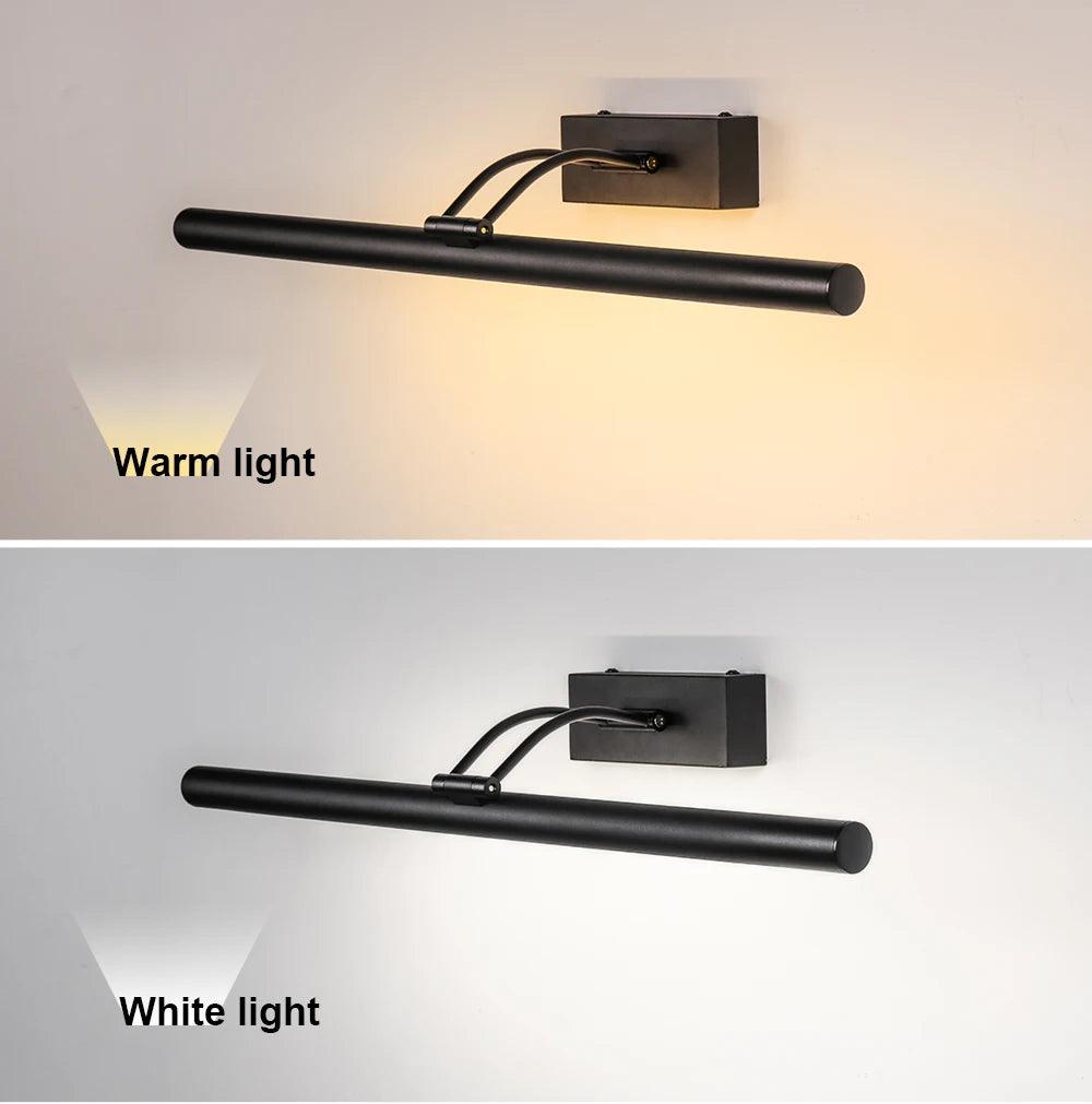 Modern Led Wall Lamp 8W 30cm AC90-260V Wall Mounted Wall Light Fixture Bathroom Mirror Light Sconce Black Copper