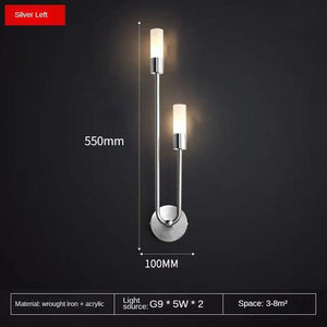 Modern Led Wall Light Gold Indoor Decor Vanity Lamparas De Pared Sconce Long Strip Nordic Living Room Kitchen Hall Bedroom Lamp