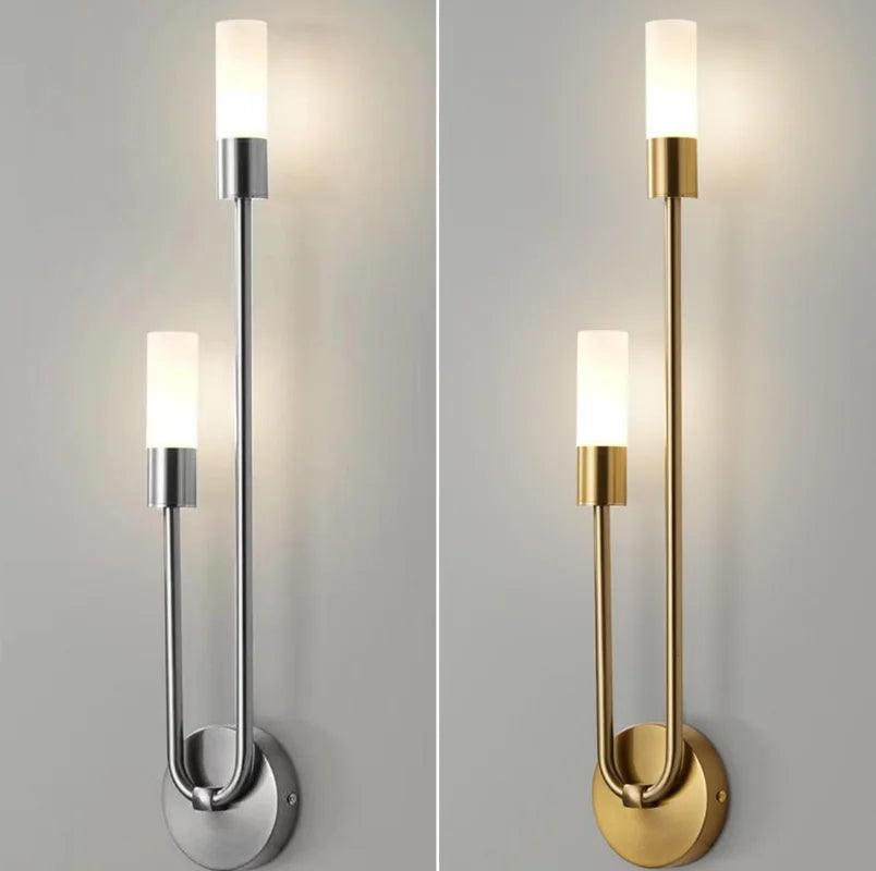 Modern Led Wall Light Gold Indoor Decor Vanity Lamparas De Pared Sconce Long Strip Nordic Living Room Kitchen Hall Bedroom Lamp