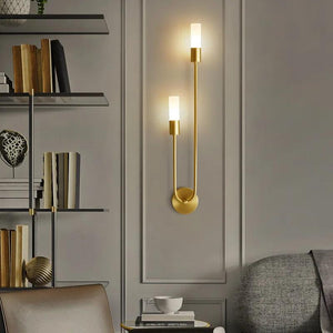 Modern Led Wall Light Gold Indoor Decor Vanity Lamparas De Pared Sconce Long Strip Nordic Living Room Kitchen Hall Bedroom Lamp