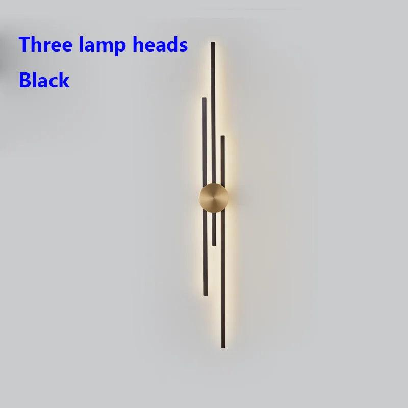 Modern Long Wall Lamp LED Living Room Dining Room Loft Wall Mounted Sconce Decoration Bedroom Bedside Light Staircase Fixture