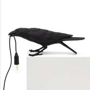 Modern Lucky Bird Table Lamp Bedroom Bedside Living Room Table Lights Resin Animal Lively Home Decor Lighting Fixture Wall Lamp