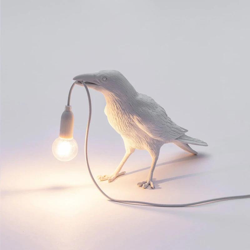 Modern Lucky Bird Table Lamp Bedroom Bedside Living Room Table Lights Resin Animal Lively Home Decor Lighting Fixture Wall Lamp