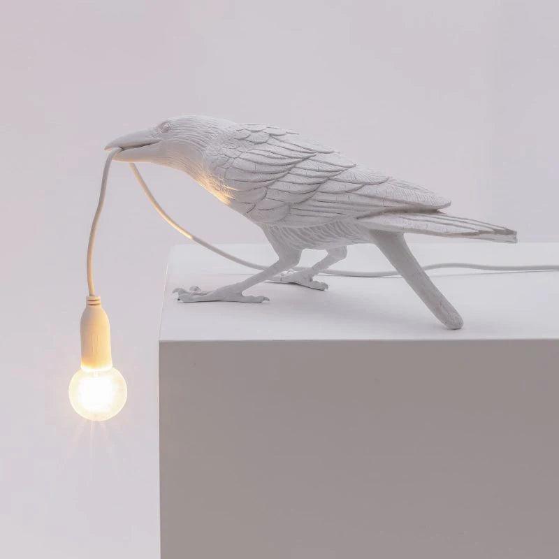 Modern Lucky Bird Table Lamp Bedroom Bedside Living Room Table Lights Resin Animal Lively Home Decor Lighting Fixture Wall Lamp