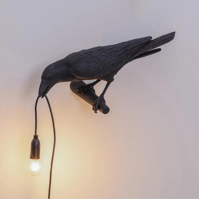 Modern Lucky Bird Table Lamp Bedroom Bedside Living Room Table Lights Resin Animal Lively Home Decor Lighting Fixture Wall Lamp