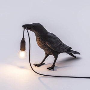 Modern Lucky Bird Table Lamp Bedroom Bedside Living Room Table Lights Resin Animal Lively Home Decor Lighting Fixture Wall Lamp