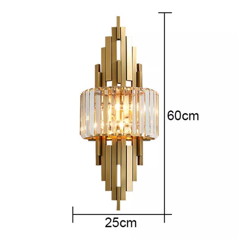 Modern Luxury Hardware Crystal Wall Lamp For Living Room Tv Bedroom Night Lighting Study Decoration Home Indoor Fixtures