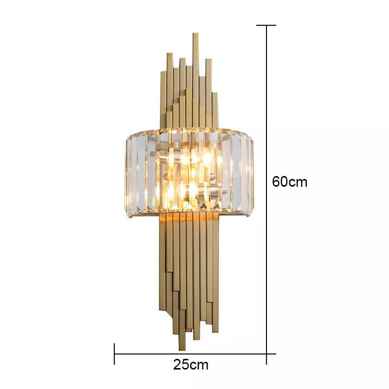 Modern Luxury Hardware Crystal Wall Lamp For Living Room Tv Bedroom Night Lighting Study Decoration Home Indoor Fixtures