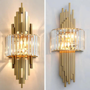 Modern Luxury Hardware Crystal Wall Lamp For Living Room Tv Bedroom Night Lighting Study Decoration Home Indoor Fixtures