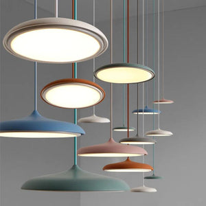 Modern Macaron LED Pendant Lamp Restaurant Kitchen Shop Hotel Chandelier Luster Lighting Fixture Home Decoratioan Hanging Lamp