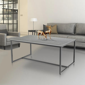 Modern Marble and Metal Frame Open Rectangle Coffee Accent Table Living Room End Table