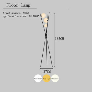 Modern Minimalist 3D Printing Design Moon Floor Lamp Living Room Bedroom Study LED Desk Aisle Wall Tripod