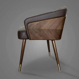 Modern Minimalist Dining Chair Luxury Wooden Armchair High Quality Lounge Chairs Comfortable Seat Kitchen Furniture HY50DC