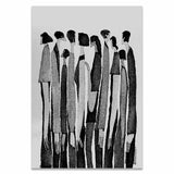 Modern Nordic Black White Abstract Characters Fashion Poster Painting Canvas Print Art Wall Picture Porch Living Room Home Decor