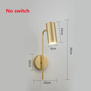 Modern Rotatable Wall Lamp Living Room Background LED Wall Light Bedroom Bedside Light Aisle Long Pole Switch Lamp