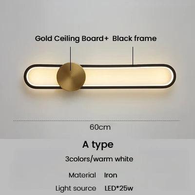 Modern Sconce Led Wall Lamp Long Wall Light For Bedroom Living Room Surface mounted background Room Decor Wall Lighting Fixture