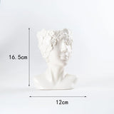 Modern Simple Ceramic Human Face Flower Vase Human Head Plant Flower Pot Nordic Art Flower Creative Vase Home Living Room Decor