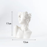 Modern Simple Ceramic Human Face Flower Vase Human Head Plant Flower Pot Nordic Art Flower Creative Vase Home Living Room Decor