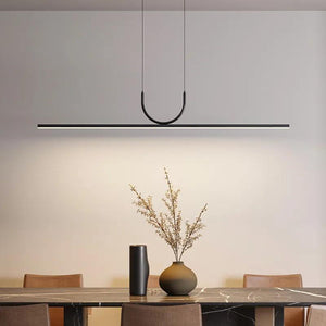 Modern Simple LED Ceiling Chandelier for Table Dining Room Kitchen Island Black Pendant Lamp Home Decor Hanging Lighting Fixture